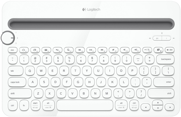 Logitech Bluetooth Multi-Device Keyboard K480 (White)