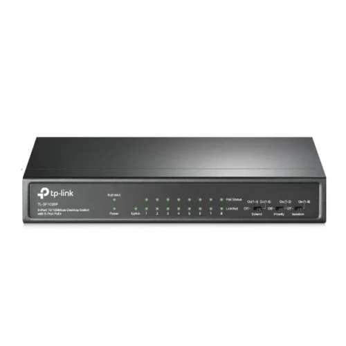 TP-Link TL-SF1009P 9-Port 10/100Mbps Desktop Switch with 8-Port PoE+ (Ver 1.0)