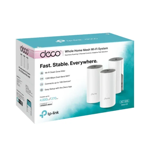 TP-Link Deco E4 (3-Pack) AC1200 Whole Home Mesh Wi-Fi System - Image 2