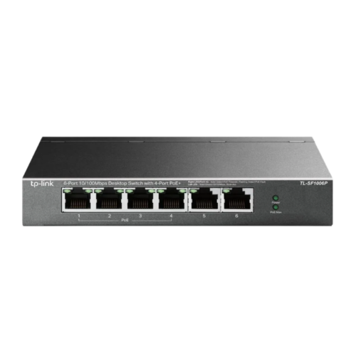 TL-SF1006P 6-Port 10/100Mbps Desktop PoE Switch with 4-Port PoE+