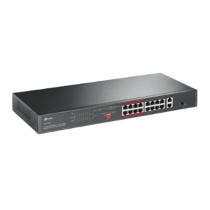 TP-Link Network Gigabit Desktop Switch TL-SL1218P 16-Port 2-Port Gigabit Rackmount Switch with 16-Port PoE+