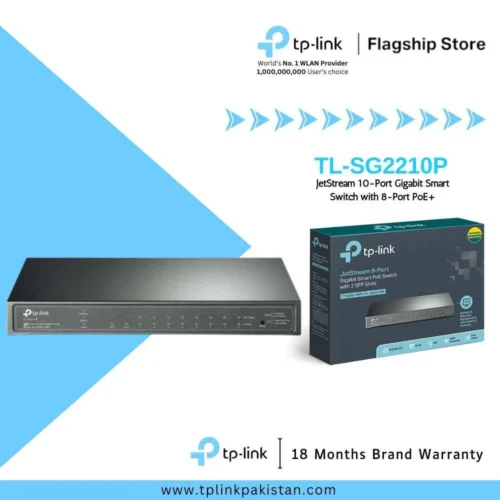 TP-Link TL-SG2210P V3.20 JetStream 10-Port Gigabit Smart Switch with 8-Port PoE+