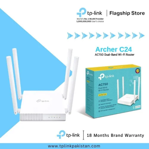 TP-Link Wi-Fi Router Archer C24 AC750 Dual-Band Wi-Fi Router