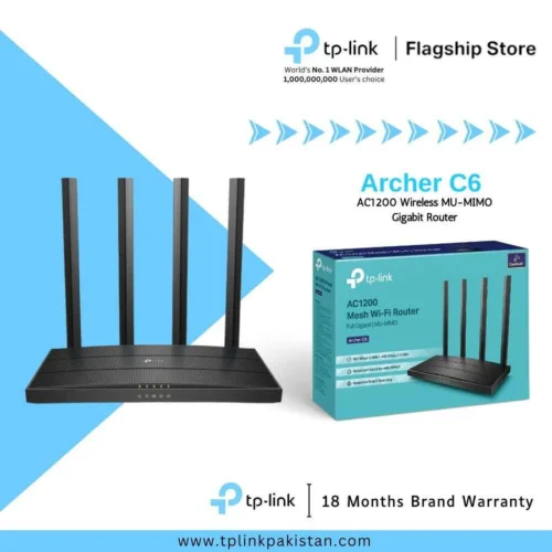 TP-Link Archer C6 AC1200 Wireless MU-MIMO Gigabit Router - Image 4