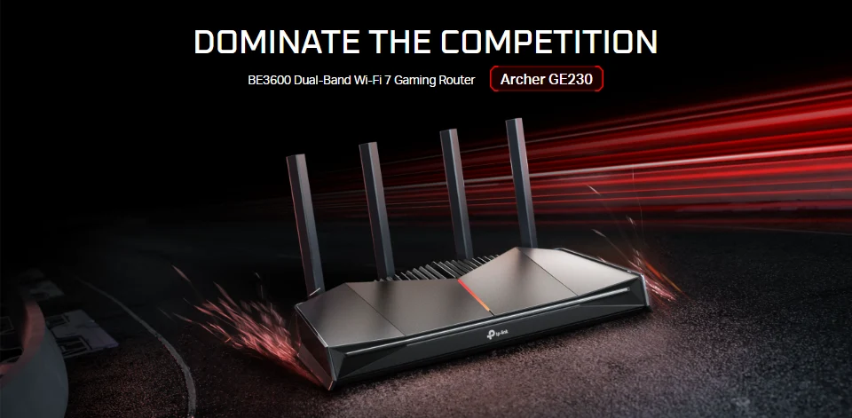TP-Link Archer GE230 BE3600 Dual-Band Wi-Fi 7 Gaming Router